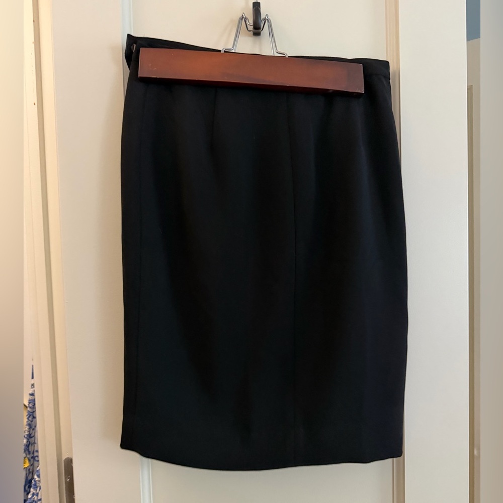 J.Crew Black Wrap Pencil Skirt